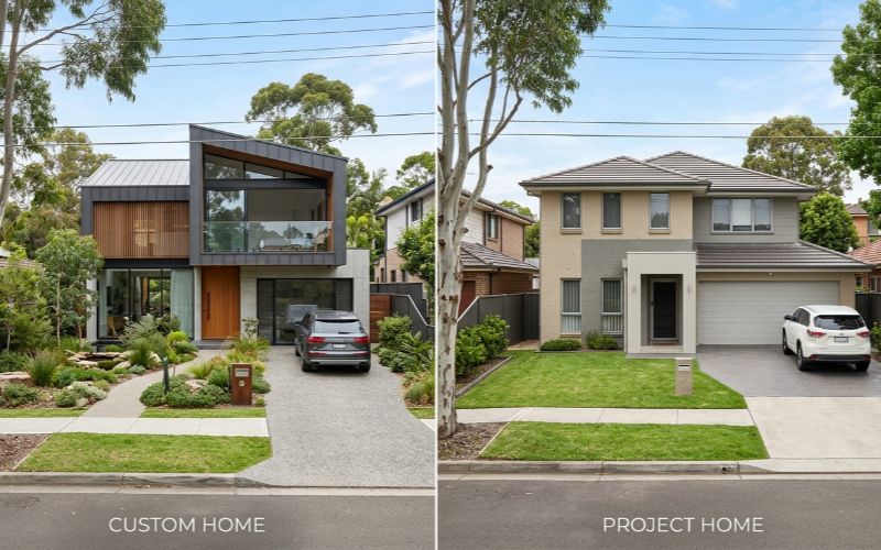 Modern custom home built on a narrow sloping block in Sydney showcasing smart design